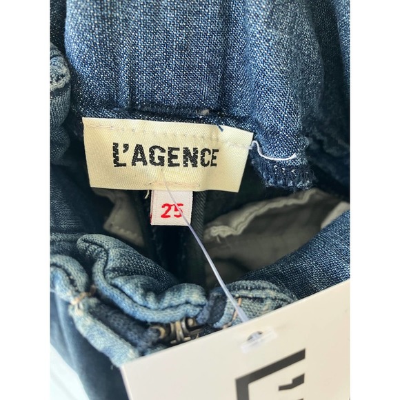 L'AGENCE Violette Paperbag Waist Nonstretch Demin Pant - Picture 8 of 8